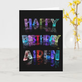 Gelukkige verjaardag Aiden Kaart (Gele Bloem)