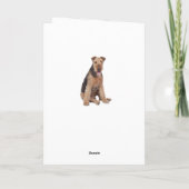 Gelukkige Verjaardag Airedale Terrier Puppy Dog Ka Kaart (Achterkant)