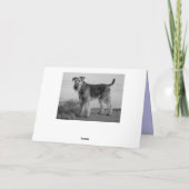 Gelukkige Verjaardag Airedale Terrier Puppy Dog Ka Kaart (Achterkant)
