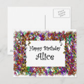 Gelukkige verjaardag Alice Briefkaart (Voorkant / Achterkant)