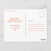 Gelukkige verjaardag altijd laat leuke foto briefkaart (Achterkant)