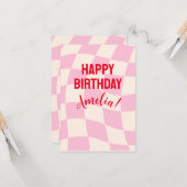 Gelukkige Verjaardag Amelia Aangepaste Naam Gepers Kaart (Voorkant / Achterkant in situ)