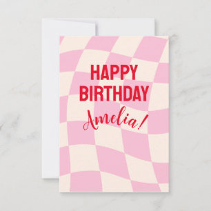 Gelukkige Verjaardag Amelia Aangepaste Naam Gepers Kaart