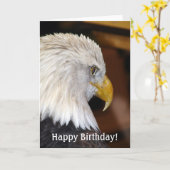 Gelukkige verjaardag! American Bald Eagle Kaart (Gele Bloem)