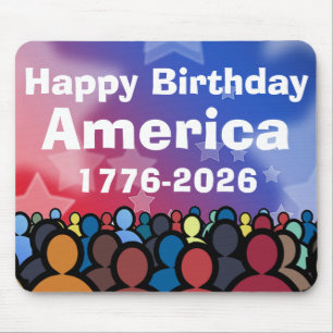 Gelukkige verjaardag Amerika 1776 tot 2026 Muismat