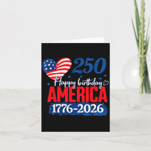 Gelukkige verjaardag Amerika 250 jaar patriottisch Kaart