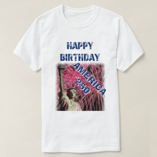 Gelukkige verjaardag Amerika 250 sterren strepen b T-shirt