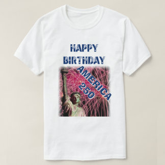 Gelukkige verjaardag Amerika 250 sterren strepen b T-shirt