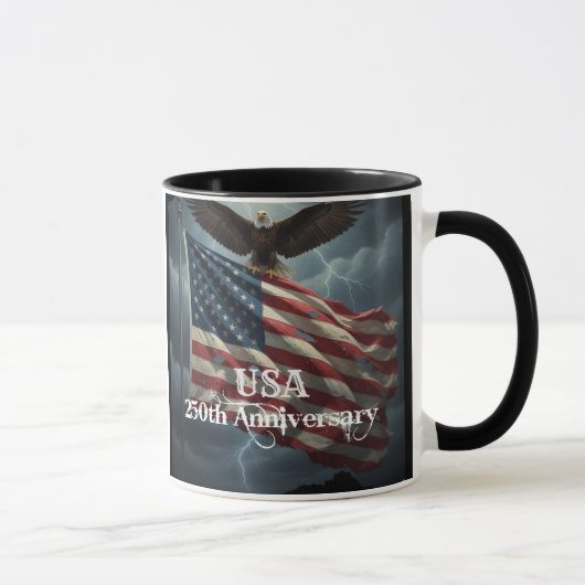 Gelukkige Verjaardag Amerika 250ste Mok (Rechts)