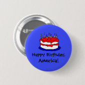 Gelukkige verjaardag, Amerika! 4 juli Ronde Button 5,7 Cm (Voorkant /achterkant)