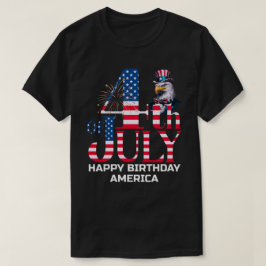 Gelukkige verjaardag Amerika - 4 juli T-shirt