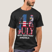 Gelukkige verjaardag Amerika - 4 juli T-shirt (Voorkant)