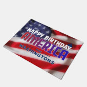 GELUKKIGE VERJAARDAG AMERIKA DEURMAT (Schuin)