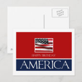 Gelukkige verjaardag Amerika op 4 juli Briefkaart (Voorkant / Achterkant)