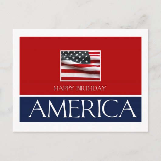 Gelukkige verjaardag Amerika op 4 juli Briefkaart (Voorkant)