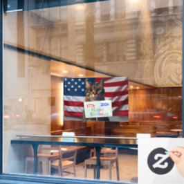Gelukkige verjaardag Amerika Raamsticker