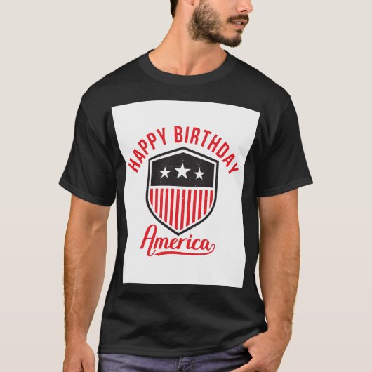 Gelukkige verjaardag, Amerika T-shirt (Voorkant)