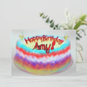 Gelukkige verjaardag Amy! Kaart (Staand voorkant)