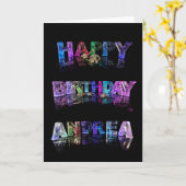 Gelukkige Verjaardag Andrea Card Kaart (Gele Bloem)