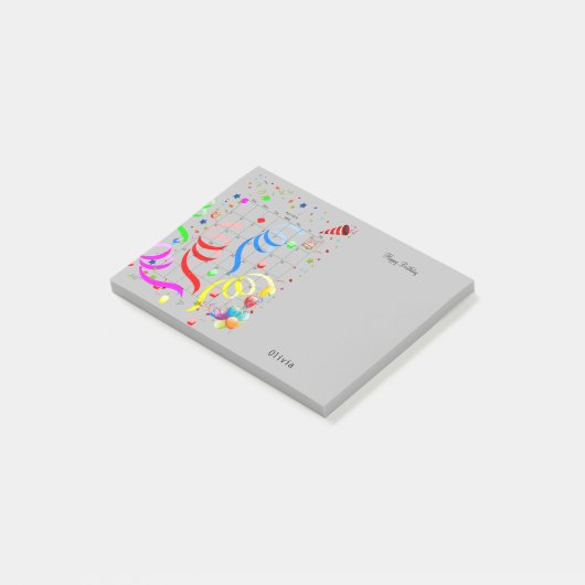 Gelukkige Verjaardag April 2022 Post-it Notities Post-it® Notes (Schuin)