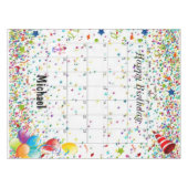 Gelukkige Verjaardag April 2022 Tafelkleed (Voorkant (Horizontaal))