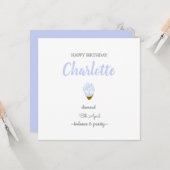 Gelukkige verjaardag April geboortesteen diamanten Kaart (Voorkant / Achterkant in situ)