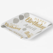 Gelukkige verjaardag April verjaardagen Papieren B Papieren Bordje (Gebogen)