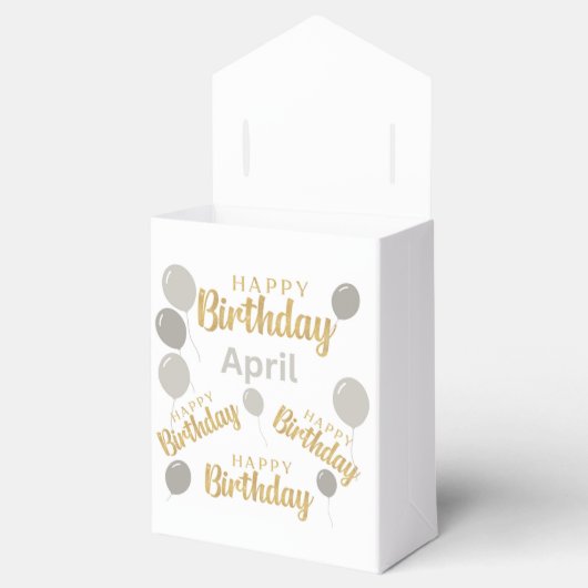 Gelukkige verjaardag April verjaardagen Vierforse  Bedankdoosjes (Geopend)