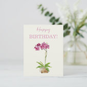 Gelukkige Verjaardag Aquarel Moth Orchard (Staand voorkant)