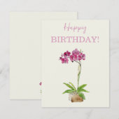 Gelukkige Verjaardag Aquarel Moth Orchard (Voorkant / Achterkant)