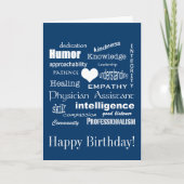 Gelukkige Verjaardag/Arts Assistent Attributen/Bla Kaart (Voorkant)