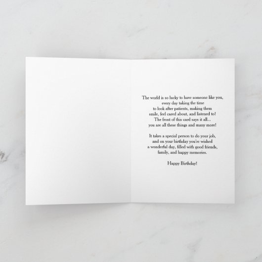 Gelukkige Verjaardag/Arts Assistent Attributen/Roz Kaart (Binnen)