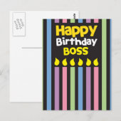 Gelukkige Verjaardag BAAS! Briefkaart (Voorkant / Achterkant)