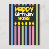 Gelukkige Verjaardag BAAS! Briefkaart (Voorkant)