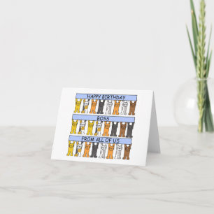 Gelukkige verjaardag baas van iedereen kaart