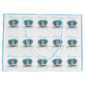 Gelukkige Verjaardag Baby Blue Grote Cadeautas (Achterkant)
