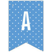 Gelukkige verjaardag Baby Blue Witte Stippen Vlaggetjes (Derde vlag)