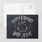Gelukkige Verjaardag Baby Jesus - Christelijk Kers Feestdagenkaart (Voorkant / Achterkant)