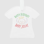 Gelukkige Verjaardag Baby Jesus - Christelijk Kers Ornament (achterkant)