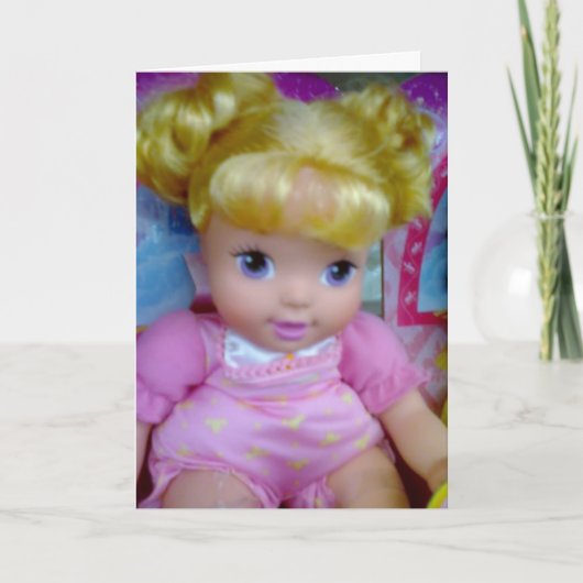 GELUKKIGE VERJAARDAG BABYDOLL KAART (Voorkant)