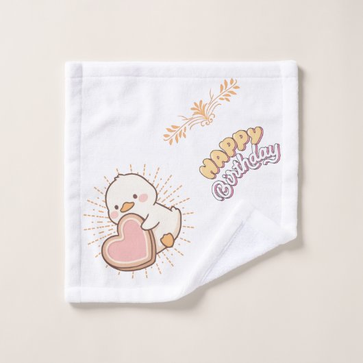 GELUKKIGE VERJAARDAG BAD HANDDOEK (Wasdoekje)