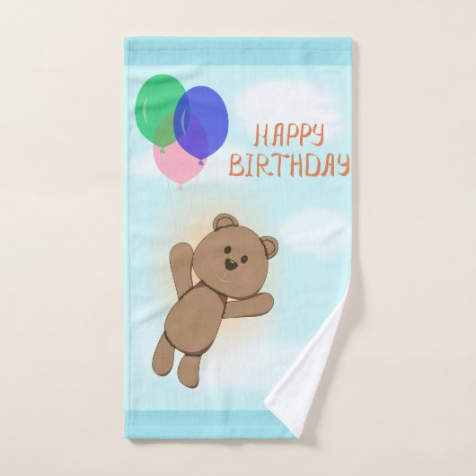 Gelukkige verjaardag bad handdoek (Handdoek)