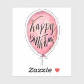Gelukkige verjaardag ballon sticker (Vel)