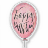 Gelukkige verjaardag ballon sticker (Voorkant)