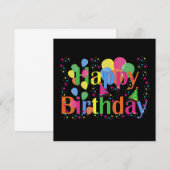 Gelukkige Verjaardag Ballonnen Uitnodigingen (Voorkant / Achterkant)