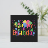 Gelukkige Verjaardag Ballonnen Uitnodigingen (Staand voorkant)