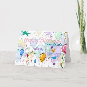 Gelukkige Verjaardag - Ballons - Kaart