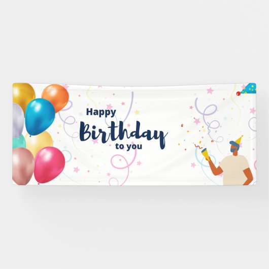 Gelukkige verjaardag Banner (Horizontaal)
