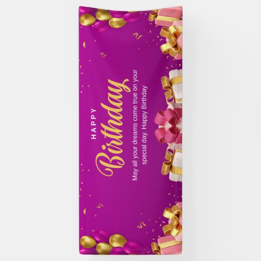 Gelukkige verjaardag Banner (Verticaal)