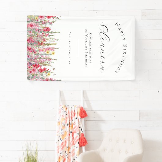 Gelukkige Verjaardag Banner 21 Augustus Geboortebl (Insitu)